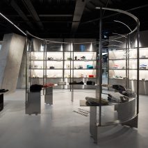 Didea creates steely streetwear store inside ZHA's Mercury Tower