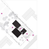 Site plan of Timber Lane Retreat by Wheeler Kearns Architects