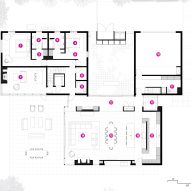 Ground floor plan of Timber Lane Retreat by Wheeler Kearns Architects