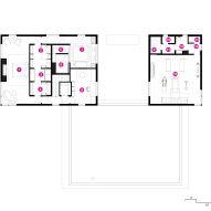 First floor plan of Timber Lane Retreat by Wheeler Kearns Architects