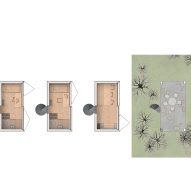 Plans of Wardrobe House by Šépka Architekti